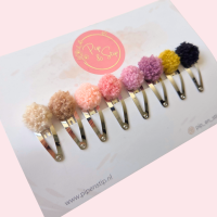 Setje Pompom Teddy Haarspeldjes