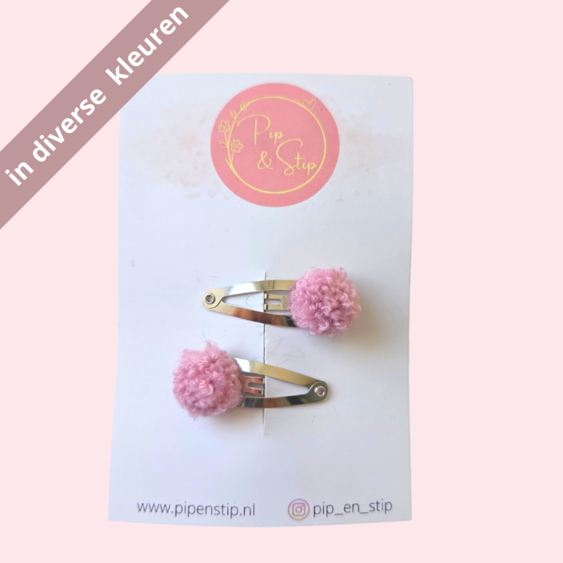Haarspeldjes Teddy Pompom