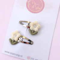 Haarspeldjes Vintage Flower Wit