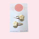 Haarspeldjes Vintage Flower Wit