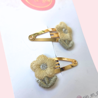 Haarspeldjes Vintage Flower Beige