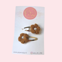 Haarspeldjes Wool Flower