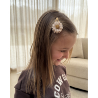 Haarspeldje Fluffy Flower Lichtroze