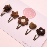 Setje Haarspeldjes Happy Brown