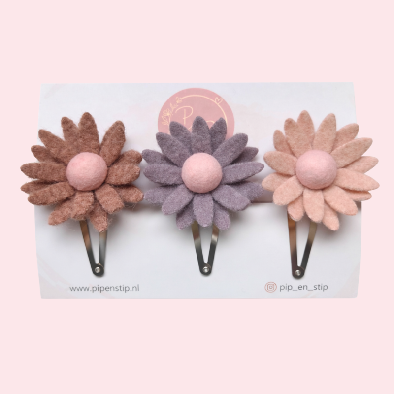 Haarspeldjes Velvet Bloom Blush Mix