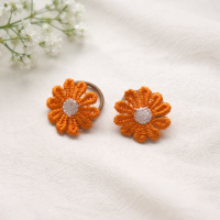 Mini Haarelastiekjes Madeliefjes Oranje