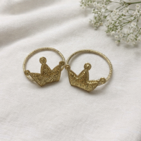 Midi Haarelastiekjes Gouden Kroontje
