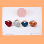 Setje Haarelastiekjes Koningsdag Hartjes