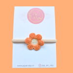 Midi Haarelastieken Orange Flowers