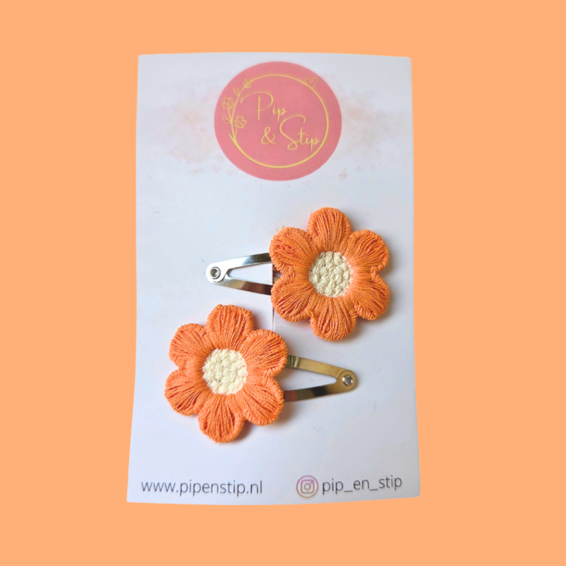 Haarspeldjes Orange Flowers