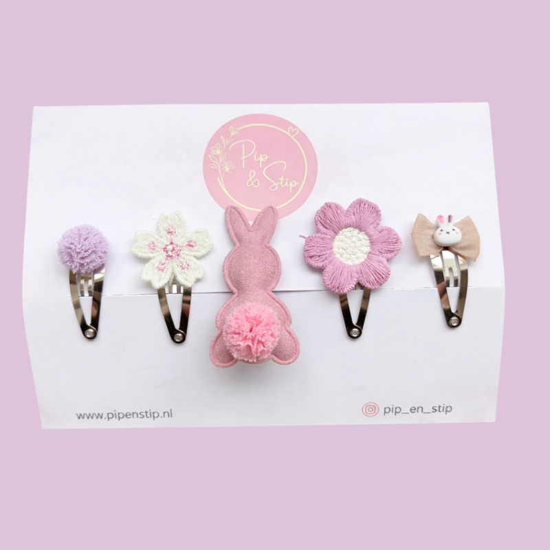 Setje Haarspeldjes Happy Easter