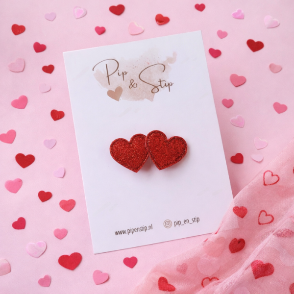 Antislip Haarspeldje Love Hearts