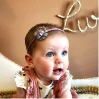 Haarbandje Fluffy Flower Paars