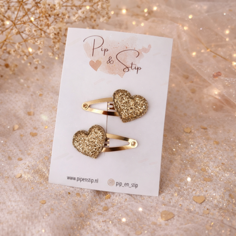 Haarspeldjes Golden Hearts