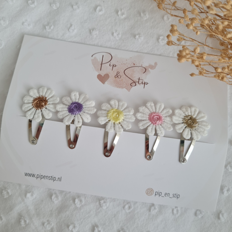 Haarspeldjes Madeliefjes Mix