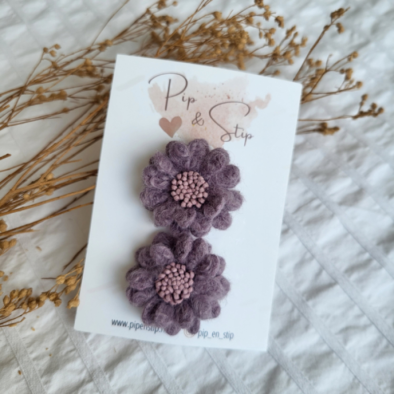 Alligatorspeldjes Fluffy Flower Paars