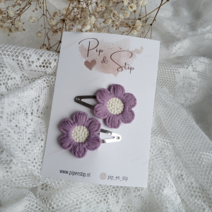 Haarspeldjes Purple Flower
