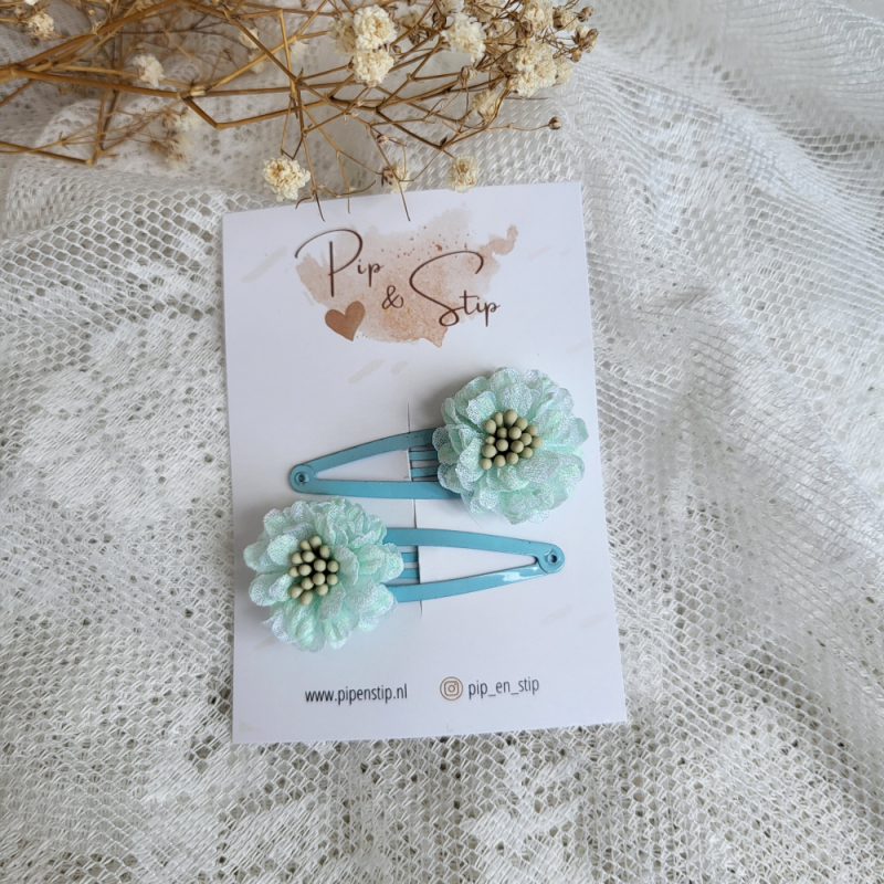 Haarspeldjes Lily Flower Mint