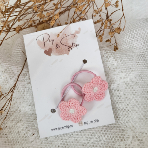 Midi Haarelastiekjes Little Pink Flower Midi Haarelastiekjes Little Pink Flower