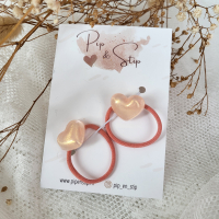 Midi Haarelastiekjes Shiny Hearts