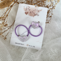 Midi Haarelastiekjes Shiny Hearts