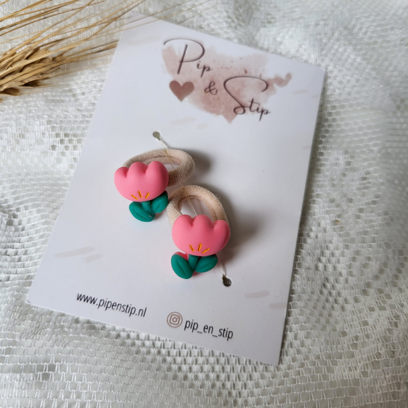 Haarelastiekjes Tulpjes