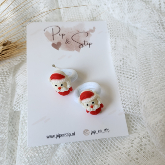 Mini Haarelastiekjes Kerstman