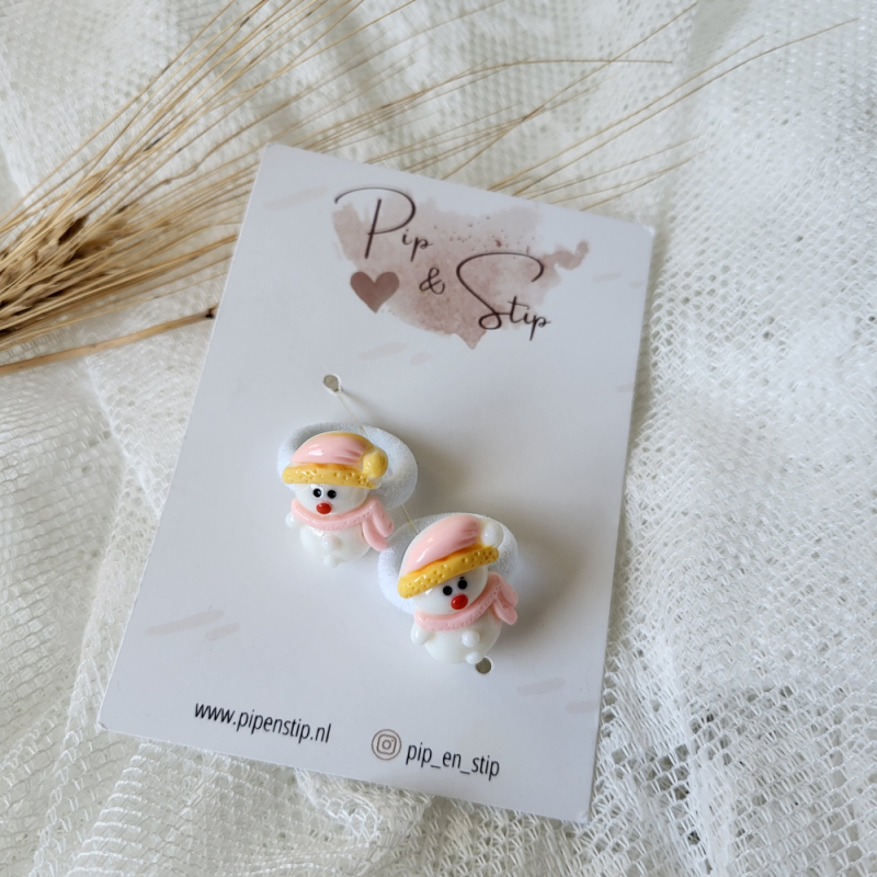 Mini Haarelastiekjes Sneeuwpop