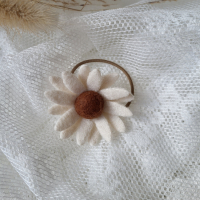 Maxi Haarelastiek Velvet Bloom Ecru