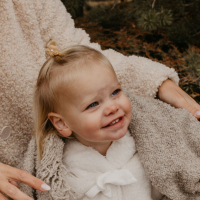 Mini Haarelastiekjes Wool Flower