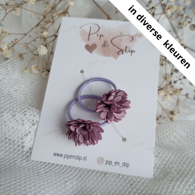 Midi Haarelastiekjes Flower Power