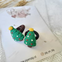 Mini Haarelastiekjes Kerstboom