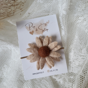 Maxi Haarelastiek Velvet Bloom Beige