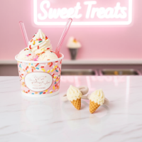 Haarelastiekjes Vanille Softijs