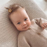 Mini Haarelastiekjes Margrietjes Creme