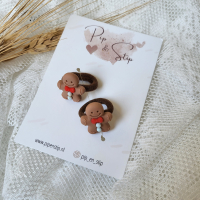 Mini Haarelastiekjes Peperkoekmannetjes