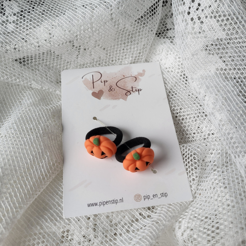 Mini Haarelastiekjes Pompoen