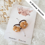 Mini Haarelastiekjes Wool Flower
