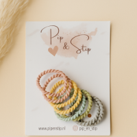 Setje Haarelastiekjes Ribbel