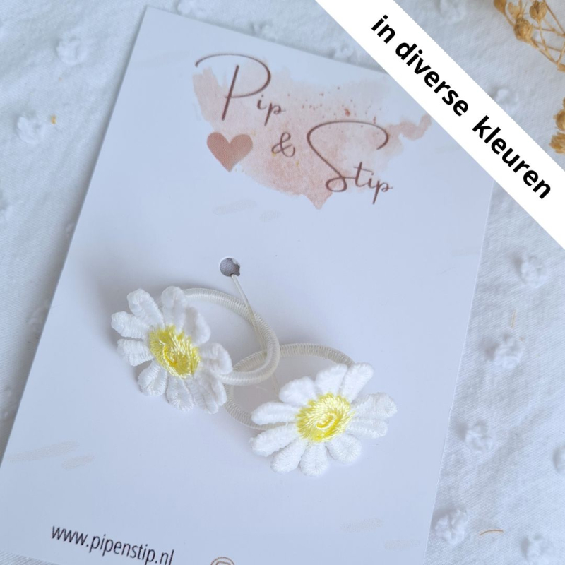 Mini Haarelastiekjes Madeliefjes