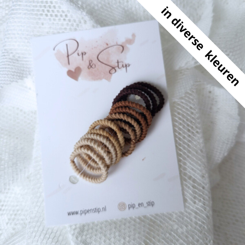 Setje Haarelastiekjes Ribbel