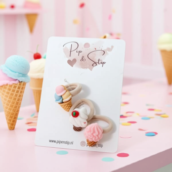 Setje Haarelastiekjes Ijssalon Setje Haarelastiekjes Ijssalon