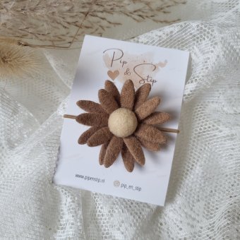 Maxi Haarelastiek Velvet Bloom Bruin