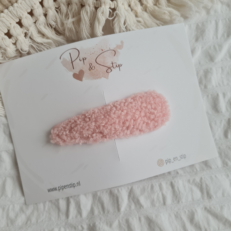 XL Haarspeld Teddy Lichtroze