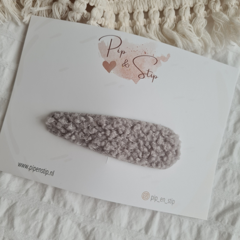 XL Haarspeld Teddy Grijs