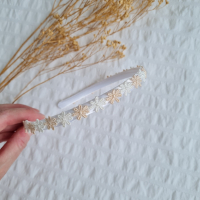 Diadeem Bloemetjes Wit Roze