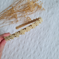 Diadeem Bloemetjes Beige