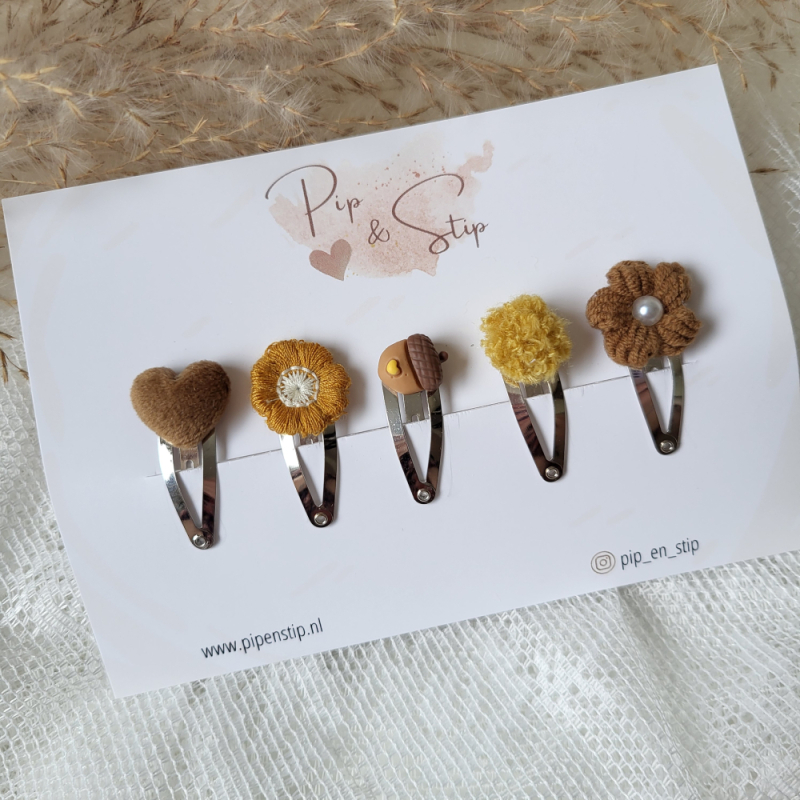 Setje Haarspeldjes Happy Fall