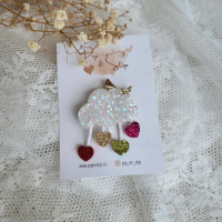 Alligatorspeld Glitter