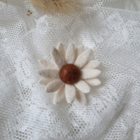 Alligatorspeld Velvet Bloom Ecru